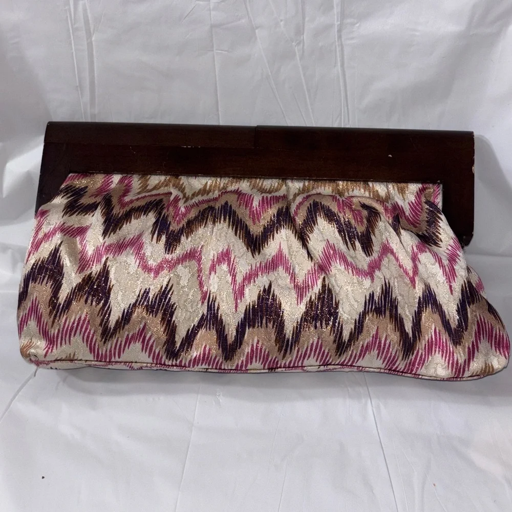 Aldo Pink and Brown Clutch
